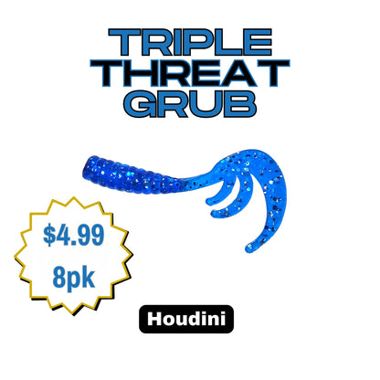 2" Triple Threat Grub - 8/pk